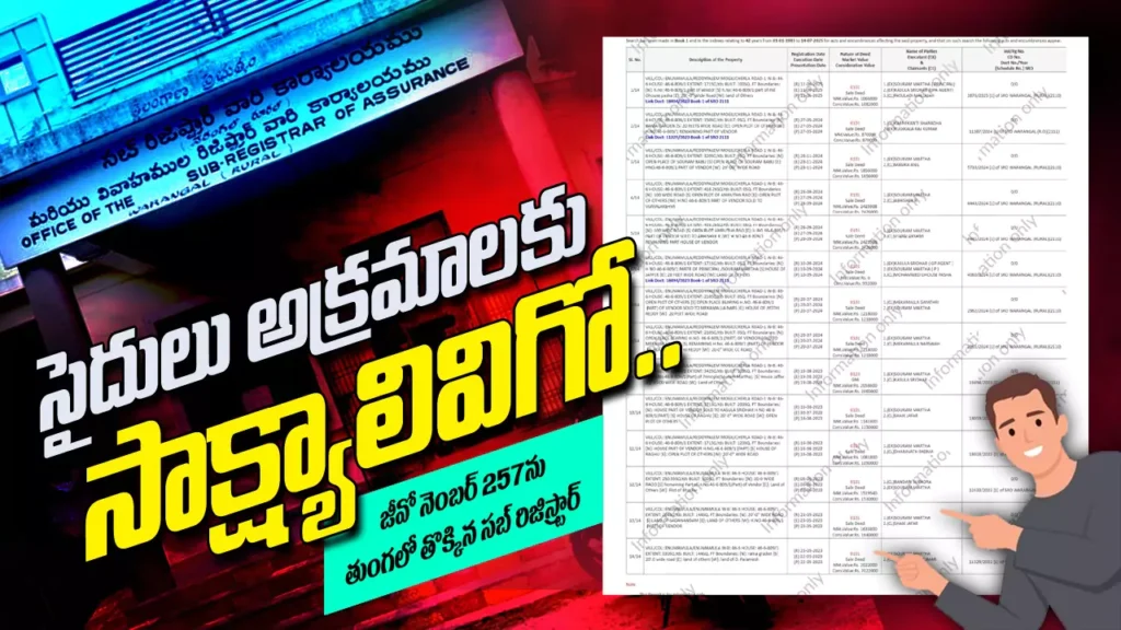 Sub Registrar | సబ్ రిజిస్ట్రార్ సార్ అక్రమాలకు సాక్షాలివిగో..