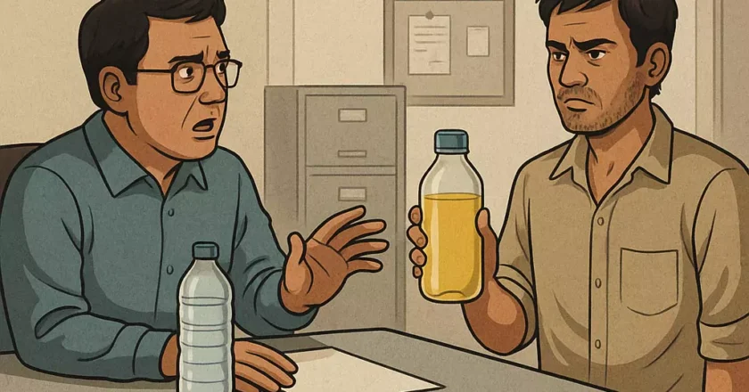 దాహమని  తాగునీరు అడిగితే మూత్రం ఇచ్చాడు.. – Urine Bottle Incident