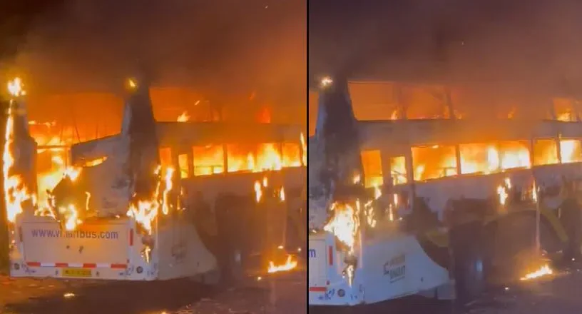 Bus Fire | నల్లగొండలో దగ్ధ‌మైన ప్రైవేట్ బస్సు