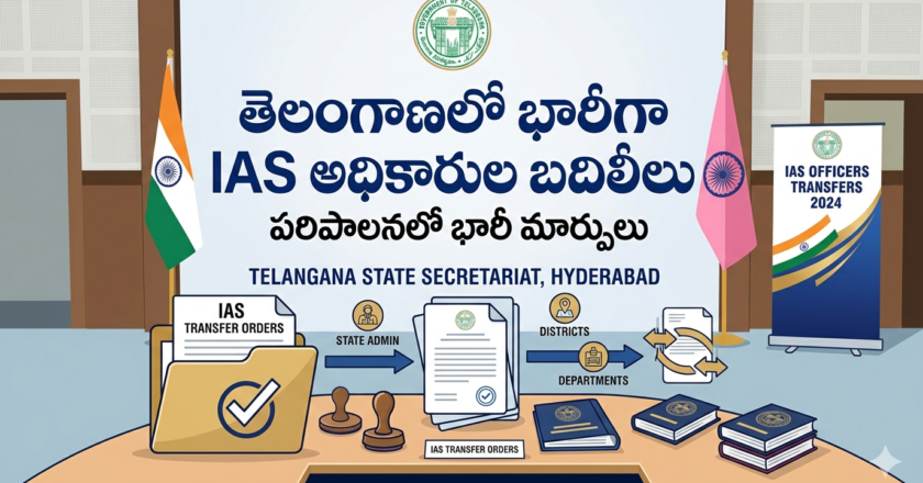 తెలంగాణరాష్ట్రంలో భారీగా ఐఏఎస్ ల బదిలీలు