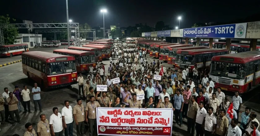 ఆర్టీసీ చర్చలు విఫలం: నేటి అర్ధరాత్రి నుంచే సమ్మె!
