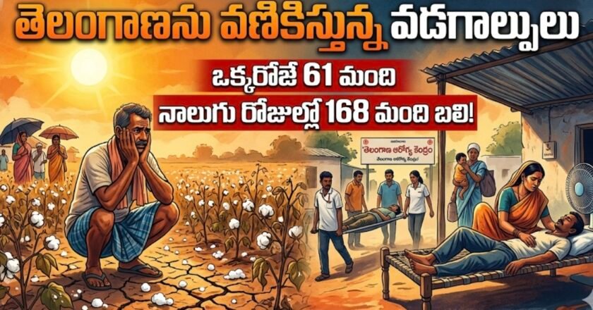 తెలంగాణను వణికిస్తున్న వడగాల్పులు: ఒక్కరోజే 61 మంది, నాలుగు రోజుల్లో 168 మంది బలి!