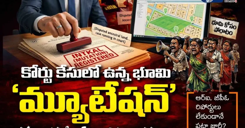 ​కోర్టు కేసులో ఉన్న భూమి‘మ్యూటేషన్’  – Illegal Land Mutation